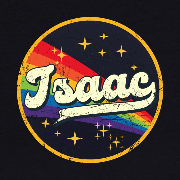 Isaac // Rainbow In Space Vintage Grunge-Style by LMW Art